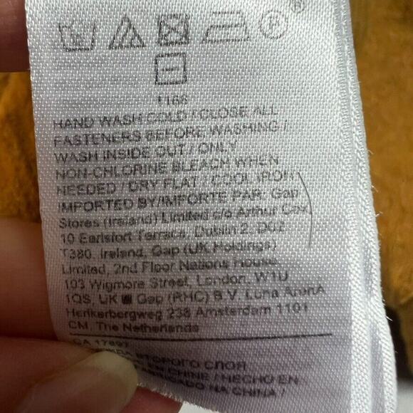 Banana Republic Sweater Men's XL Henley Mock Neck Mustard Yellow Wool - Picture 7 of 9